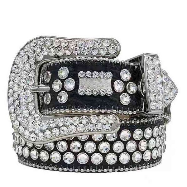 

leather belts for womens diamond waist belt luxury letter crystal ceinture homme skull flower buckle classic bling waistband jeans wide men, Black;brown