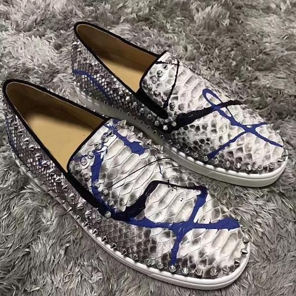 

men luxury designer pik spikes sneakers shoes christians red-bottoms loafers comfortable casual leisure flats women party wedding c22 azp, Black