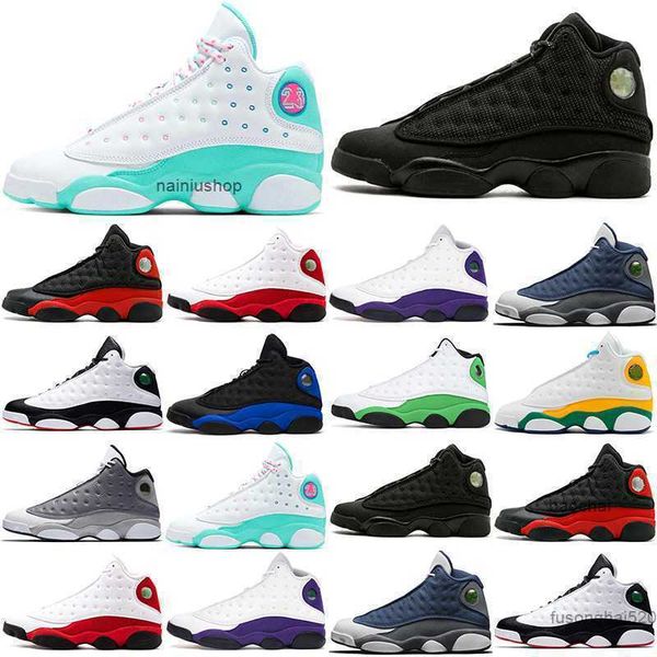 

2023 jumpman 13s basketball shoes 13 men black cat bred chicago court purple flint he got game hyper royal playground atmosphere grey jordo