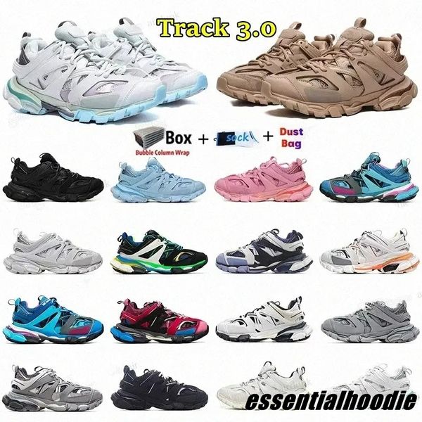 

2022 casual shoes track 3 3.0 men women designer luxury brand triple white black sneakers tess.s. gomma leather trainer nylon printed platfo