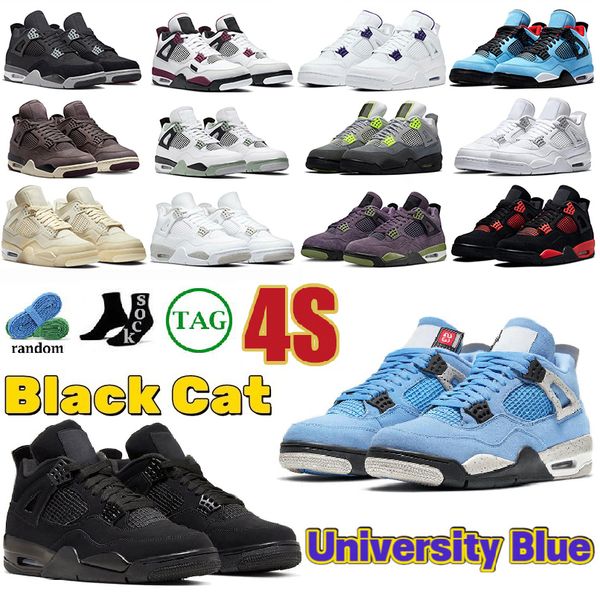 

basketball shoes jumpman 4 4s retro mens women university blue red thunder military black cat midnight navy ma maniere violet ore white oreo