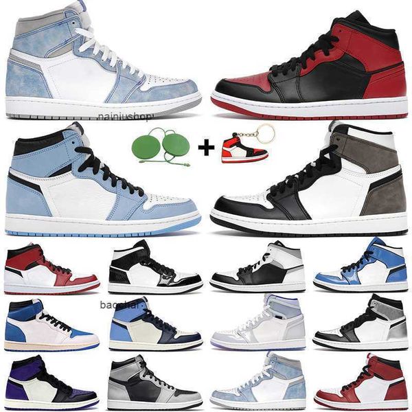 

2023 men women basketball shoes 1s high og 1 electro orange shadow 2.0 hyper royal chicago military blue bloodline mens trainers sports snea, Black