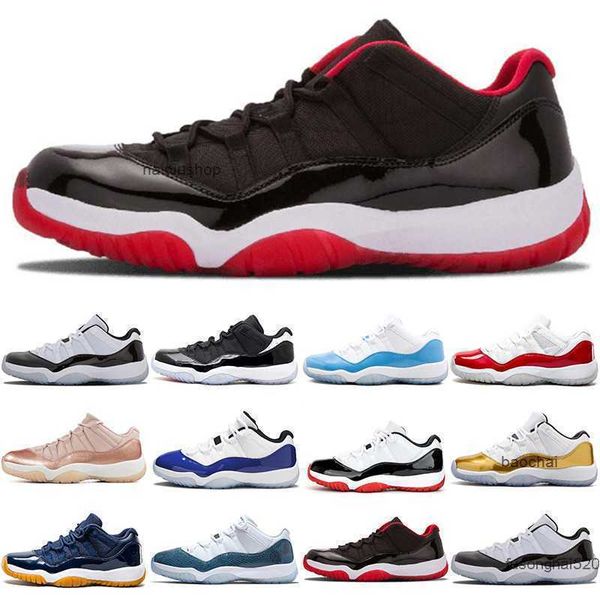

2023 fashion low basketball shoes men 11s navy snakeskin gum closing ceremony white bred rose gold varsity red infrared concord outdoor jord, Black