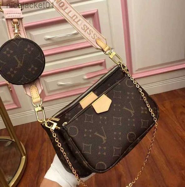 

pochettes accessoiresss shoulder bags women handbags 22ss bag tote bagss 3pc together multifunctional and large capacity classic flower lss