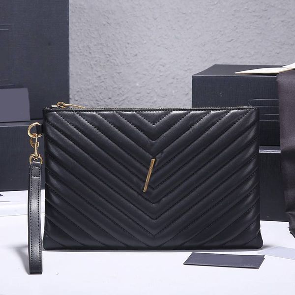 

hand bag large capacity lady handbag women clutch genuine leather wallet hardware letter decoration fashion purse zipper open
