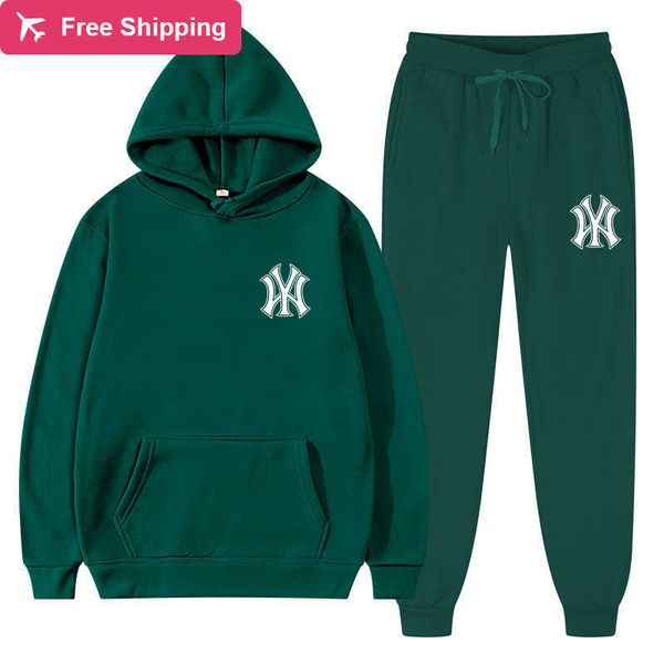 

2023 tracksuits winter brand tracksuits men's suit long sleeved pullover jogging 2 piece fitness suit men's, Gray