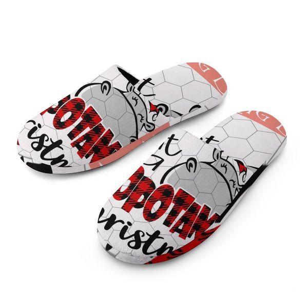 

female winter flannel slippers for popular christmas lucky customized slippers