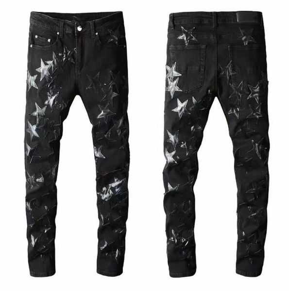 

designer men jeans hiphop fashion zipper hole wash jeans pants retro torn fold stitching mens design motorcycle riding cool slim 7882311, Blue