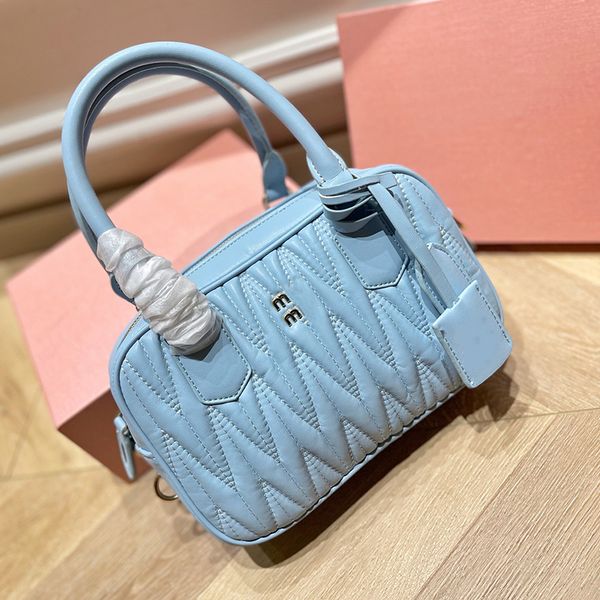 

designer bags women tote shoulder bags zipper totes bags wallet metal letters solid crossbody luxury handbags bowling bag with box