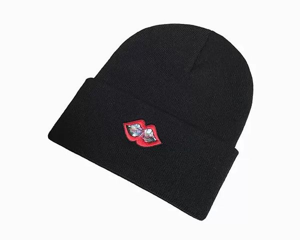 

fashion embroidery knitted hats woolen hood beanies outdoor cotton men mask casual male skull caps with logo, Blue;gray