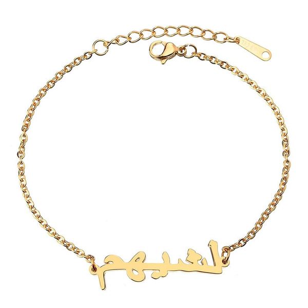 

bracelet for women jewelry charome designer bracelets handmade creative individual arabic simple boutique titanium steel adjustable ladies b, Golden;silver