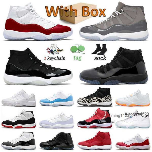 

2023 jumpman 11 basketball shoes trainers 11s low cherry cool grey men women animal instinct citrus concord legend blue space jam bred pure, Black