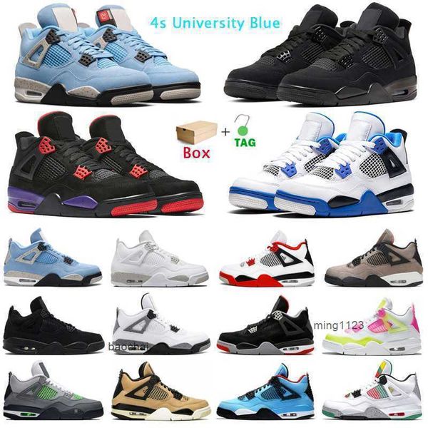 

2023 4s jumpman basketball shoes 4 university blue white oreo fire red taupe haze pure money black cat mens trainers sport sneakers zw5w