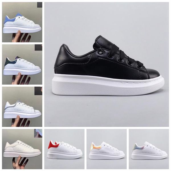 

2022 selling designer kids shoes white red black dream blue single strap outsized sneaker rubber sole amcqs soft calfskin leather 298b