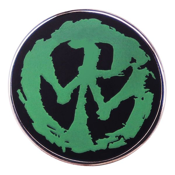 

american punk rock band cylinder band music album brooch badge, Blue