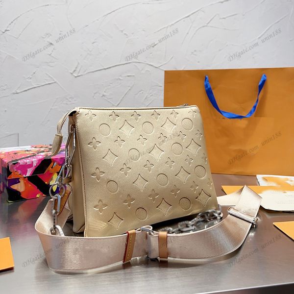 

23 women luxurys designers classic totes bags pochette handbag patent leather imprint flowers detachable chain messenger bag messenger ladie