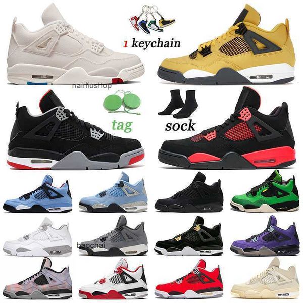 

2023 authentic 4 4s jumpman basketball shoes sneakers sports trainers canvas zen master white oreo fire red thunder university blue black ca