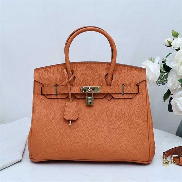 

designer birkins handbag herme tote bag handbags luxury s women and casual versatile contrast canvas with first layer cow leather zc