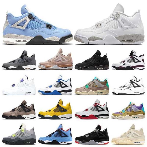 

jumpman 4 men outdoor shoes 4s diy blact cat university blue white oreo shimmer fire red paris cool grey womens trainers sports sneakers