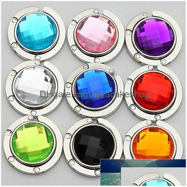 

hooks rails portable metal foldable table handbag holder purse hanger convenient hook hang bag round rhinestone holder1 factory pr dhbzs