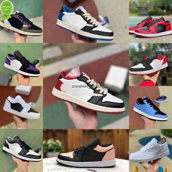 

fragment ts jumpman x 1 1s low jorden basketball shoes white brown red gold banned unc court purple black toe shadow panda crimson tint