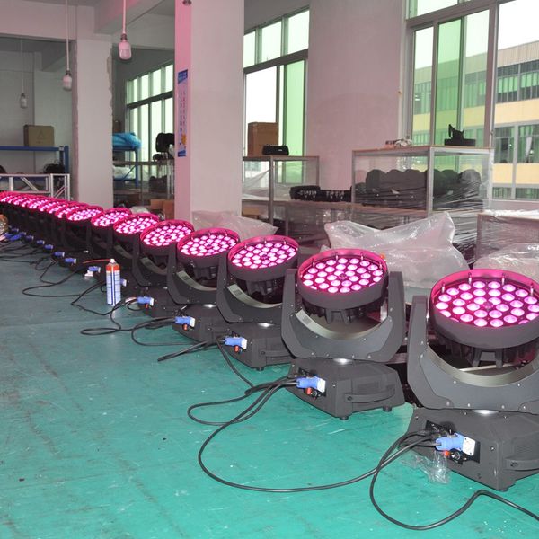 

36*10w 4 in 1 zoom led moving head light with 9 pcs back plate with power dmx in and out