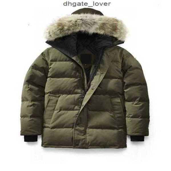 

mens down jackets canadian parka winter waterproof cloth men wolf fur wyndham jacket hooded fourrure outwear raccoon furs warm coatdjxu, Black