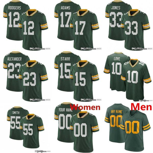 

7 quay walker jersey 95 devonte wyatt custom men green bay''packers''12 aaron rodgers 23 jaire alexander 28 aj dillon fo, Black;red