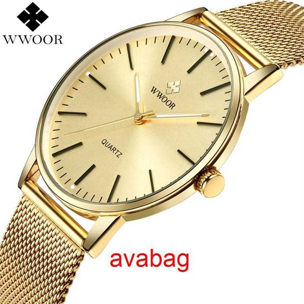 

wristwatches wwoor brand luxury men waterproof ultra thin gold watches men's quartz stainless steel sports wrist watch male analog cloc, Slivery;brown