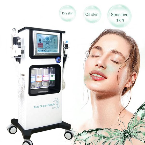 

aqua multi-functional beauty equipment facial skin care microdermabrasion machine anti-wrinkle machine with training, Black;white