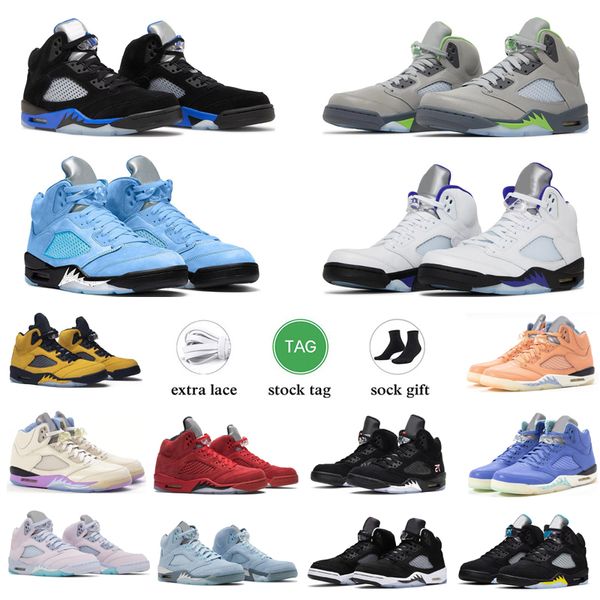

5s basketball shoes men jumpman 5 racer blue bluebird moonlight raging red stealth 2.0 alternate grape what the anthracite metallic mens spo