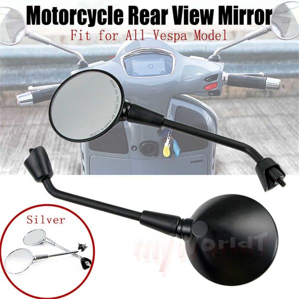 

fit for all vespa model lt lx lxv gtv gts sprint primavera 50 125 250 300 gts300 motorcycle rear view scooter mirrors 1214