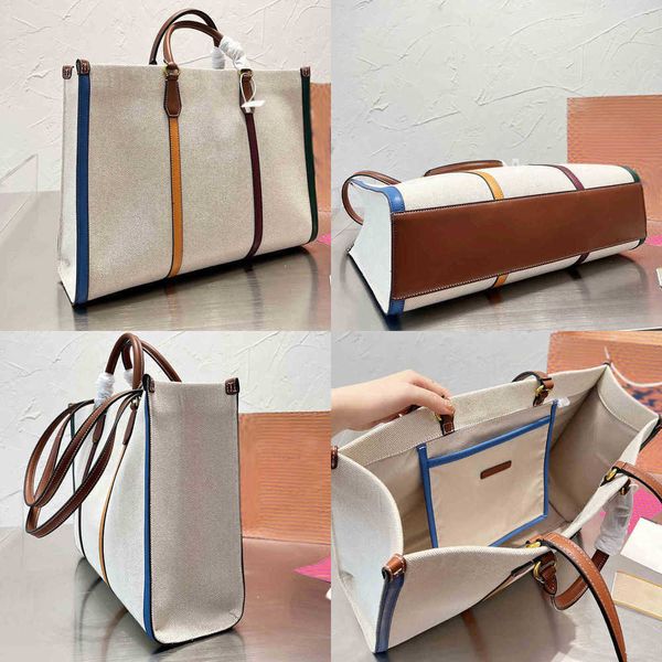 

shopping bags shoulder canvas new women designer handbags classic decoration handbag crossbody beach bag purse 220707