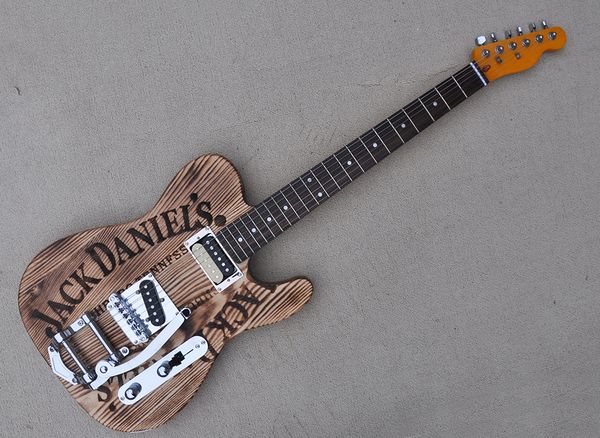 

6 strings electric guitar with tremolo roswood fretboard can be customized