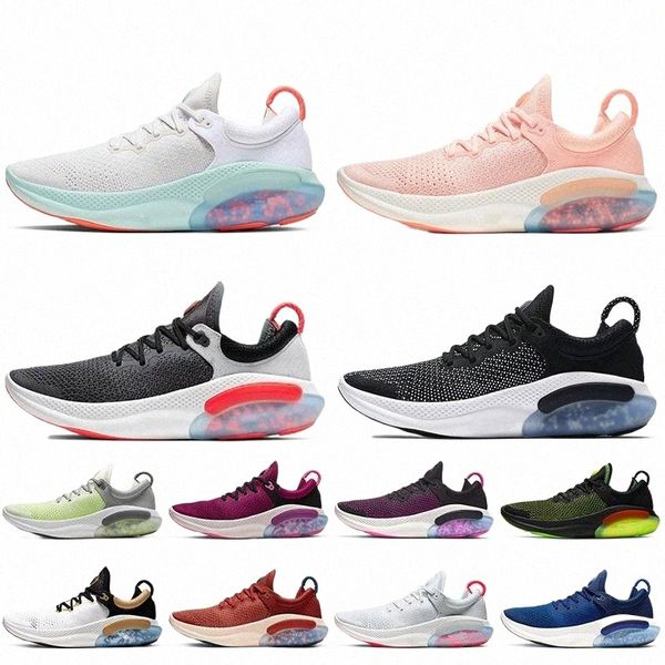 

2022 joyride fly mens womens running shoes triple black red summit white sail void platinum racer knit utility run sneaker fine grain design