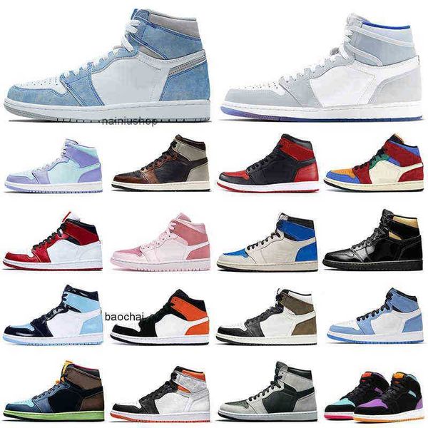 

2023 great seller 1s men basketball shoes 1 hyper royal banned bred shadow chicago women mens trainers sports sneakers breathable dropshippi, Black
