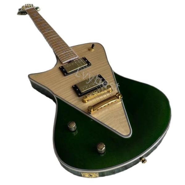 

lvyelectric guitar custom green man music flamed maple lefty
