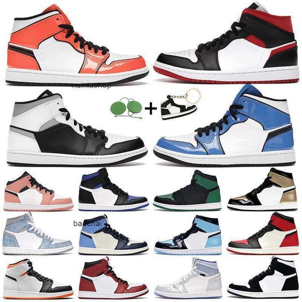 

2023 men women basketball shoes 1s high og 1 electro orange shadow 2.0 hyper royal chicago light banned deep blue mens trainers sports sneak, Black