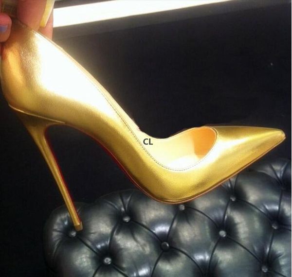

red-bottoms christians black pink sheepskin nude patent leather poined toe women pumps 120mm fashion reds high heels shoes for women uct