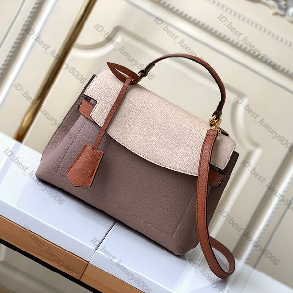 

10a mirror luxury handbag solid color designer tote bag real leather fashion one shoulder bag 28cm large capacity crossbody bag