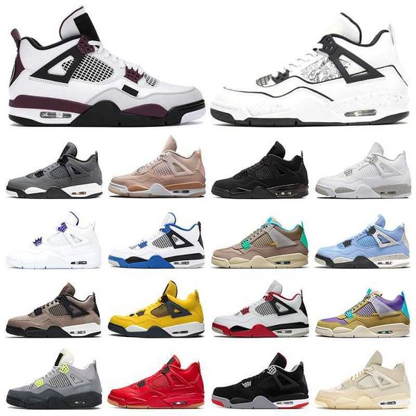 

4 mens outdoor shoes 4s white oreo university blue black cat fire red diy purple metallic cement paris outdoor trainer sports
