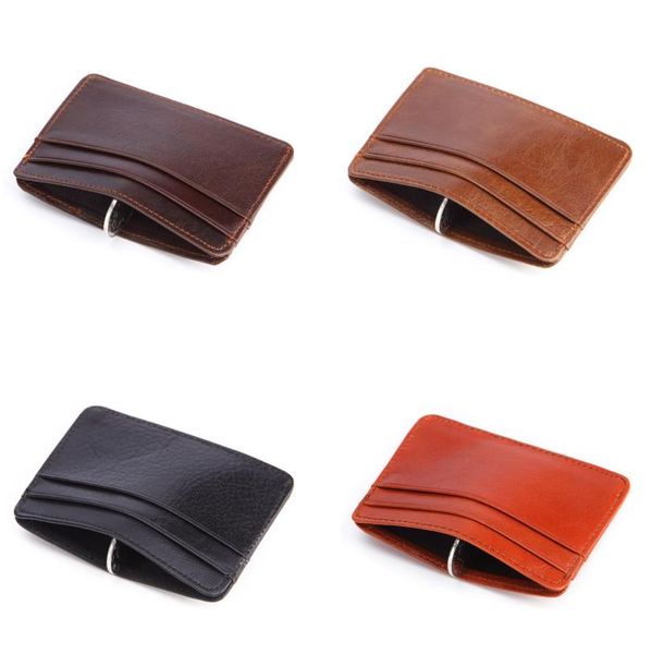 

card holders paris style luxury designer classic men women famous genuine leather credit card holder mini wallet, Brown;gray
