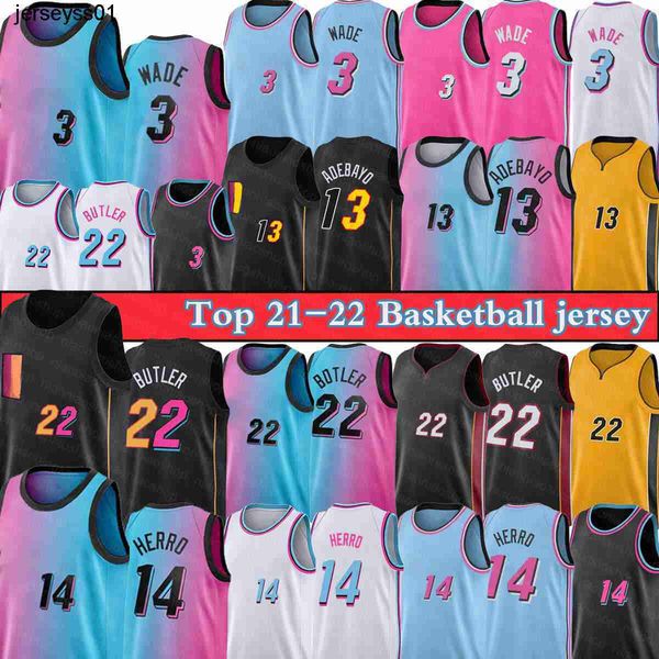 

basketball jerseydwyane 3 wade jimmy 22 butler tyler 14 herro bam 13 ado men 22 new menkyle 7 lowry season jerseys t-shirt 75th anniversary, Black;red