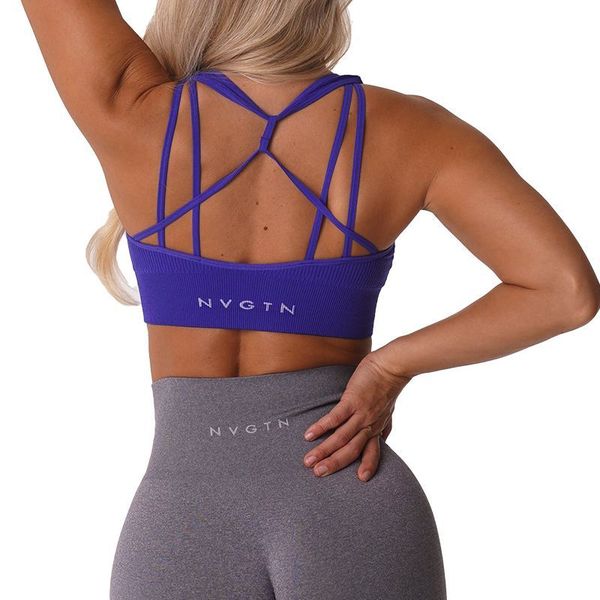 

yoga outfits nvgtn active pants galaxy ribbed seamless bra spandex woman fitness elastic breathable breast enhancement leisure sports underw