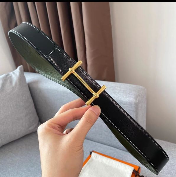 

h togo leather belts for mens and womens designer luxury letter buckle belt fashionable men charm decoration32 mm hh001, Black;brown