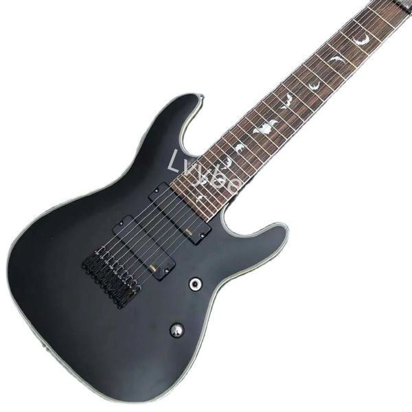 

lvyelectric guitar custom 9 strings schect dp damien plati in black satin color