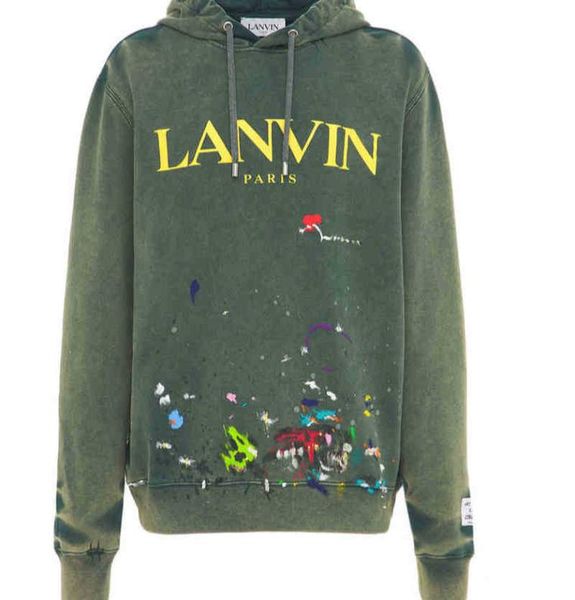 

galery dept lanvin langfan039s splash printing european and american fashion brand high street sweater hoodie7951741, Black