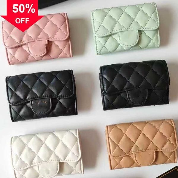 

brand designer purse 2023 new women's fashion texture card bag multi-functional portable mini leather wallets gift box packaging factor