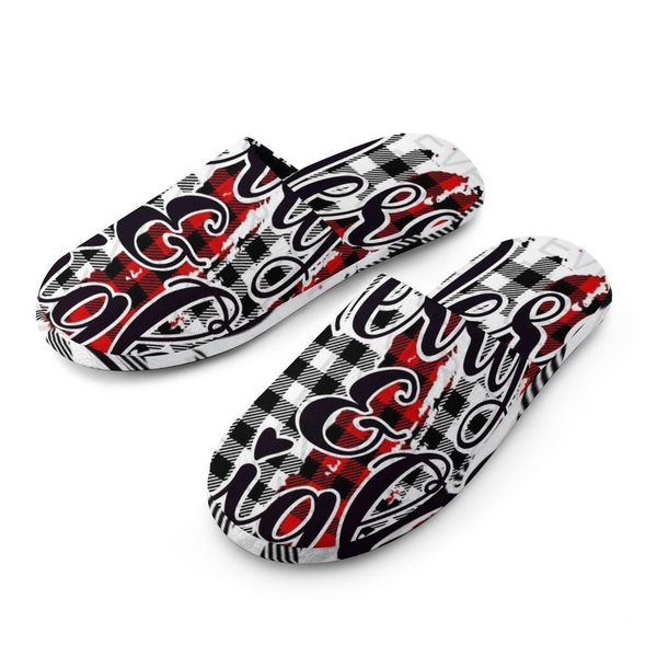 

female winter cute flannel slippers for popular christmas customized winter indoor slippers