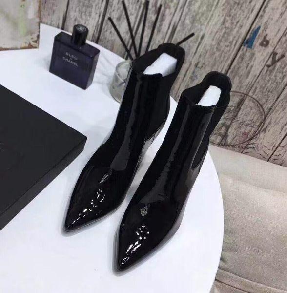

luxury brands women autumn ankle boot shoes calf leather pointed toe opyum booties black white luxury woman high heels 35-42 with box